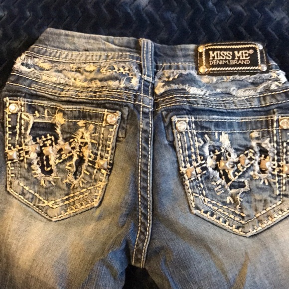 Bootcut Studded Miss Me Jeans - Picture 2 of 4